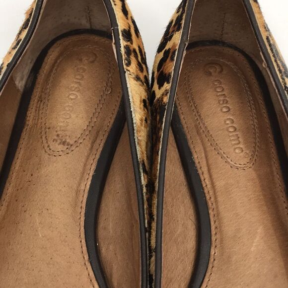 Corso Como Animal Print Pony Hair Hair on Hide Pointy Ballet Flats Size 7M - Picture 7 of 16